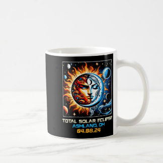 Retro Total Solar Eclipse Ashland Ohio Coffee Mug