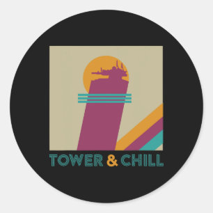 Retro Tower And Chill - Gamer Titan Hunter Warlock Classic Round Sticker