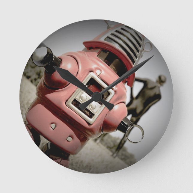 Retro Toy Robby Robot 04 Wall Clock (Front)