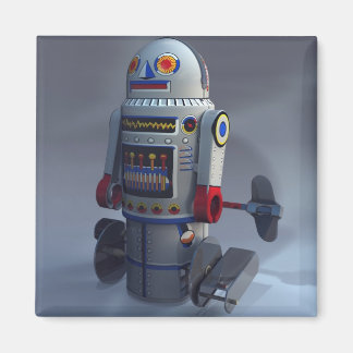 Retro Toy Robot Number 7 Magnet