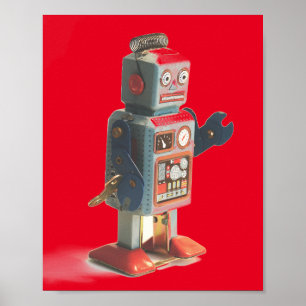 Retro Toy Robot  Poster