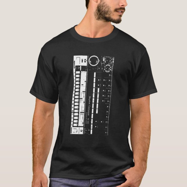 Retro TR808 Synthesizer EDM Dance Music Musician T-Shirt (Front)
