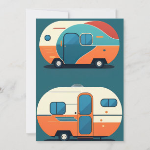 Retro- Trailer Invitation