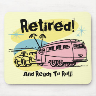 Retro Trailer Retired Mousepad
