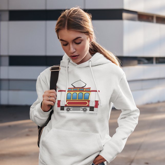 Retro Tram Illustration Hoodie (Creator Uploaded)