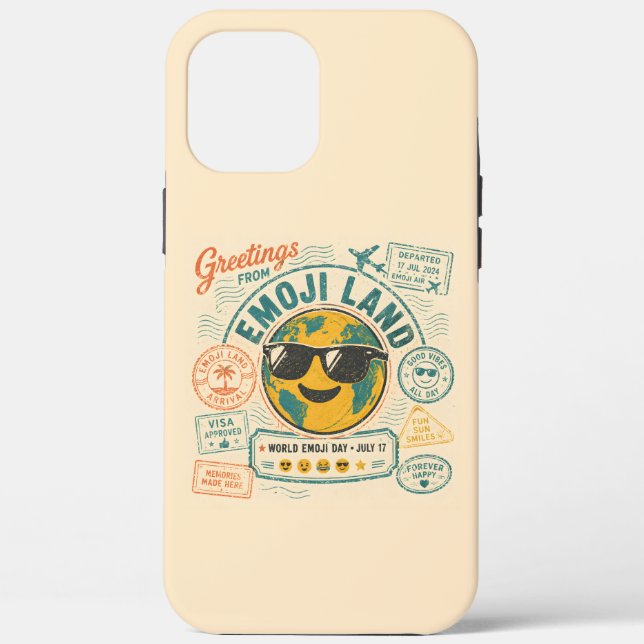 Retro Travel Emoji  iPhone 12 Pro Max Cases (Back)