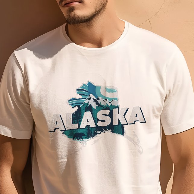 Retro Travel Iconic Alaska Graphic T-Shirt (Creator Uploaded)