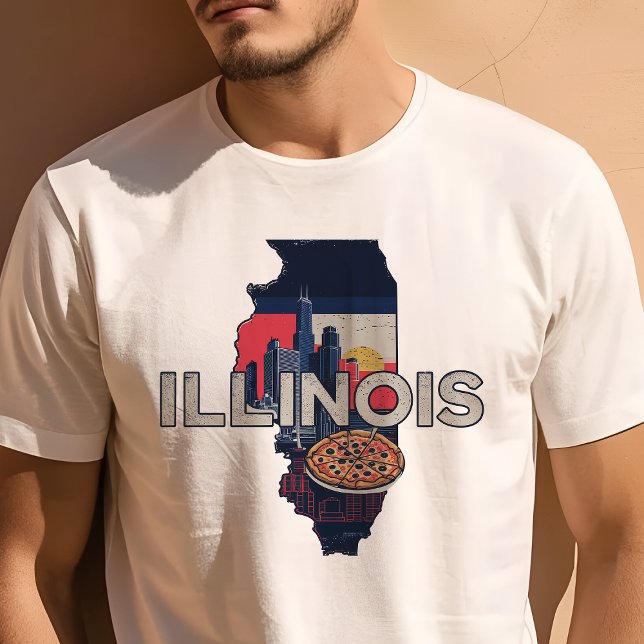 Retro Travel Iconic Illinois Graphic T-Shirt (Creator Uploaded)