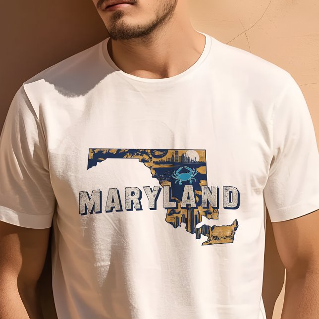 Retro Travel Iconic Maryland Graphic T-Shirt (Creator Uploaded)