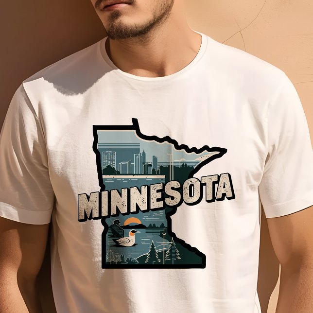 Retro Travel Iconic Minnesota Graphic T-Shirt (Creator Uploaded)