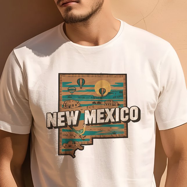 Retro Travel Iconic New Mexico Graphic T-Shirt (Creator Uploaded)