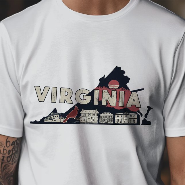 Retro Travel Iconic Virginia Graphic T-Shirt (Creator Uploaded)