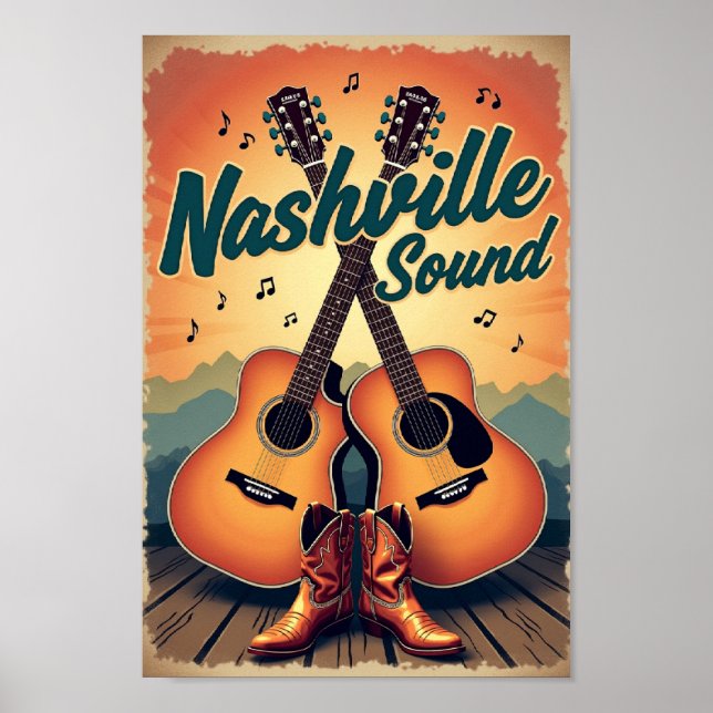 Retro Travel : Nashville Sound Poster (Front)