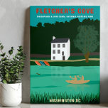 Retro Travel Poster Fletcher's Cove Washington DC Canvas Print<br><div class="desc">This retro-style travel poster canvas art features Fletcher's Cove (Fletcher's Boathouse) on the Chesapeake & Ohio Canal National Historic Landmark in Washington DC. It's perfect for anyone who has spent weekends boating and running along the old canal and towpath.</div>