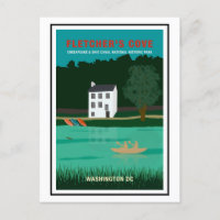 Retro Travel Poster Fletcher's Cove Washington DC