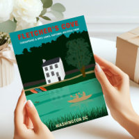 Retro Travel Poster Fletcher's Cove Washington DC
