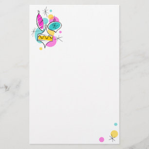 Retro Tree Baubles Group stationery