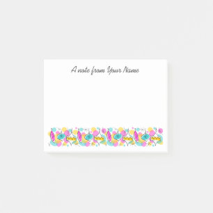 Retro Tree Baubles Line Text post-it notes