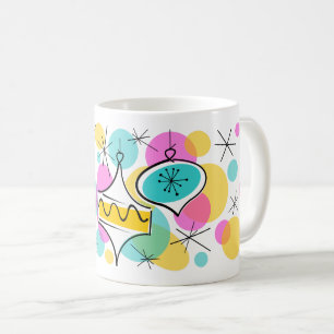 Retro Tree Baubles mug