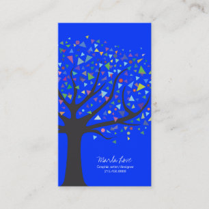 Retro Tree Business Card Art Graphic designer