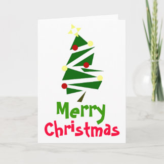 RETRO TREE CHRISTMAS GREETING CARD