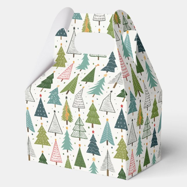 Retro Trees Favour Box (Back)