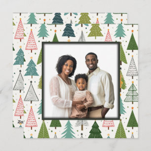 Retro Trees Holiday Card