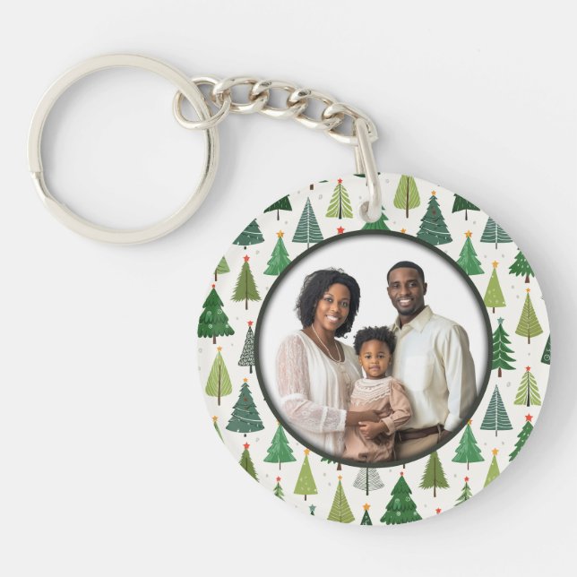 Retro Trees Key Ring (Front)