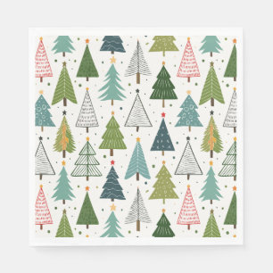 Retro Trees Napkin