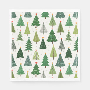Retro Trees Napkin