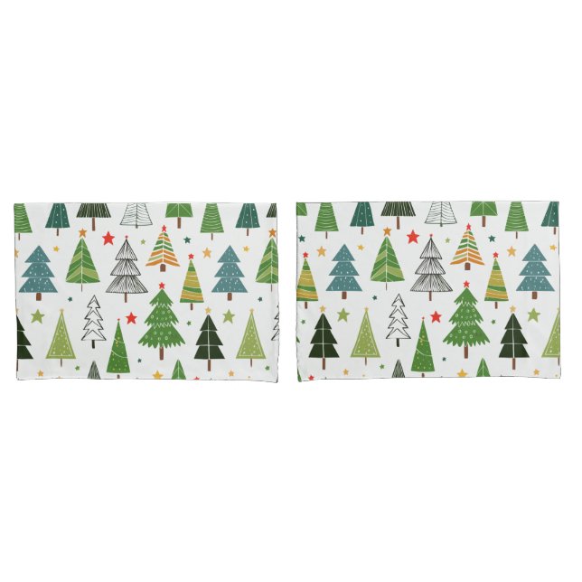 Retro Trees Pillowcase (Front-Set)