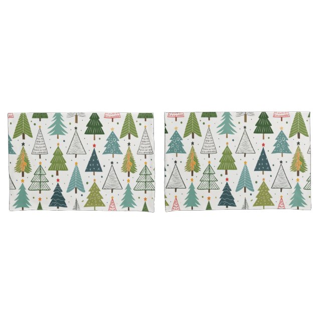 Retro Trees Pillowcase (Front-Set)