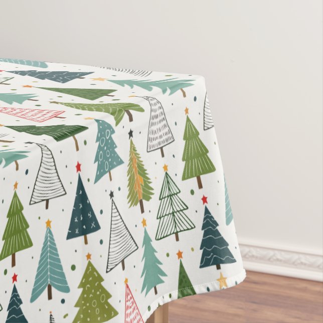 Retro Trees Tablecloth (In Situ)