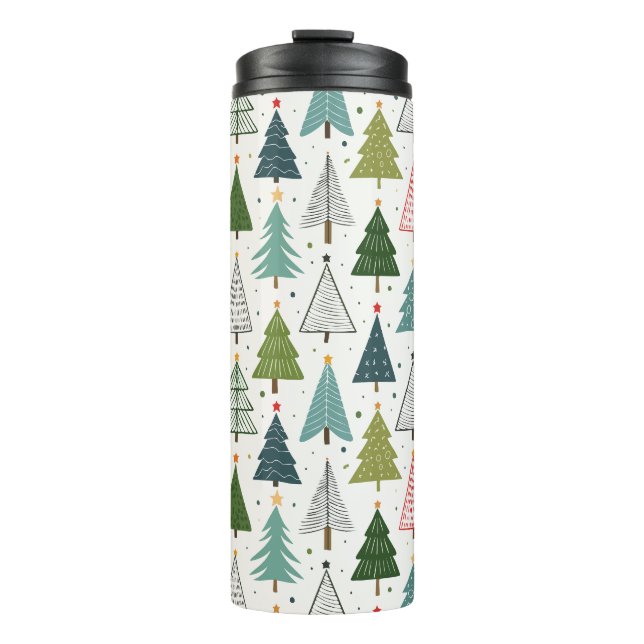Retro Trees Thermal Tumbler (Front)