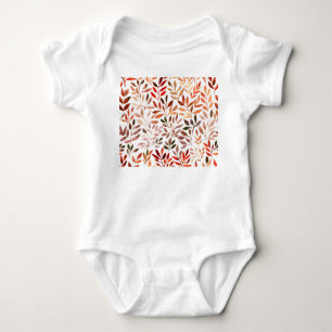 Retro trees, watercolor seamless pattern. baby bodysuit