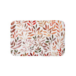 Retro trees, watercolor seamless pattern. bath mat