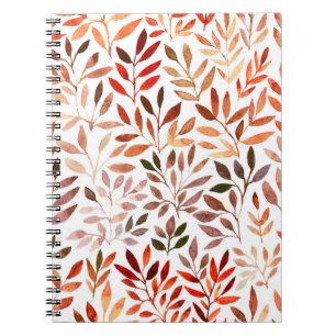 Retro trees, watercolor seamless pattern. notebook