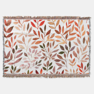 Retro trees, watercolor seamless pattern. throw blanket