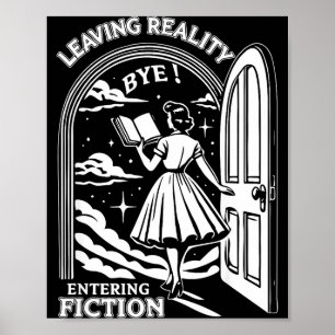 Retro Trendy Bookish Book Lover Reading Quotes Lea Poster