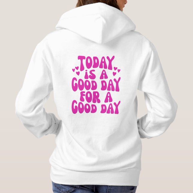 Retro Trendy Positivity Hippie Oversized Hoodie (Back)