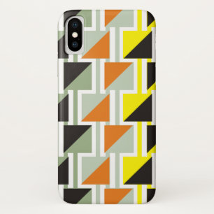 Retro triange pattern and squares Case-Mate iPhone case