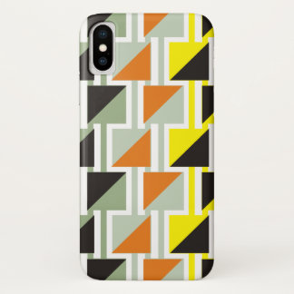 Retro triange pattern and squares Case-Mate iPhone case