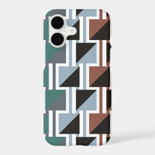 Retro triange pattern and squares geometric