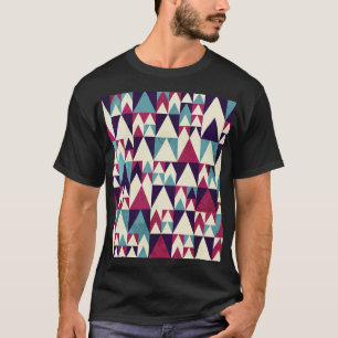Retro Triangle Geometric Seamless Pattern T-Shirt