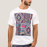 Retro tribal, vintage geometric pattern.