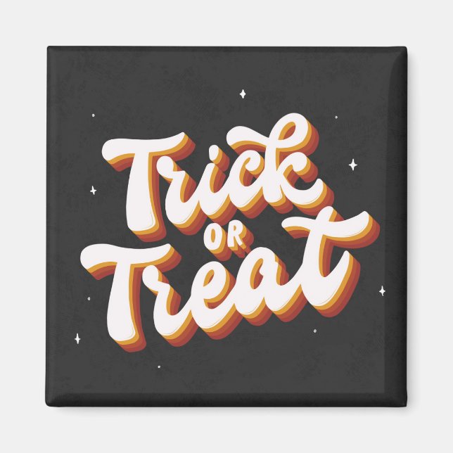 Retro Trick or Treat Magnet (Front)