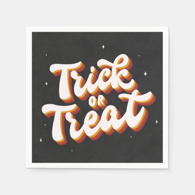 Retro Trick or Treat Napkin (Front)