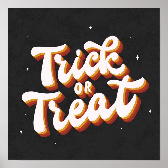 Retro Trick or Treat Poster (Front)