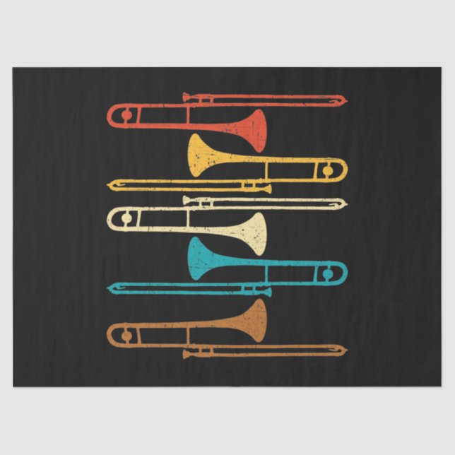 Retro Trombone - Jazz Tissue Paper (Front)