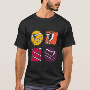 Retro Trombonist Musical Instrument Trombone For C T-Shirt